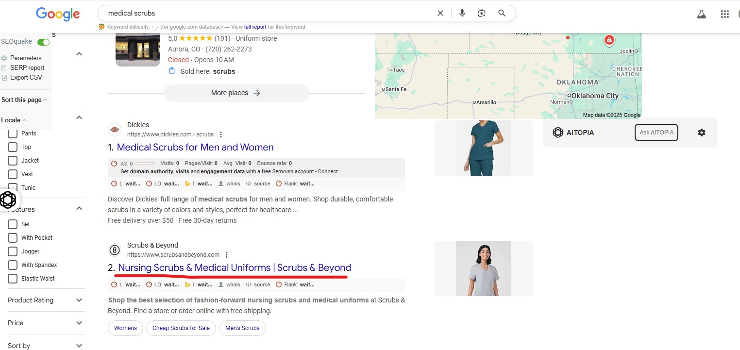 Medical Scrub Website
